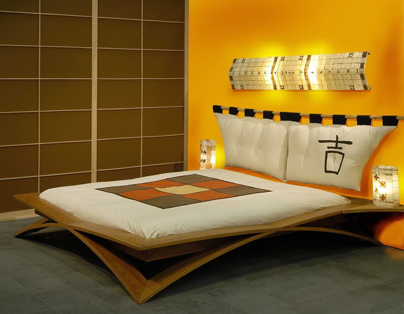 Cama de estilo japonés moderno Cama de estilo japonés moderno