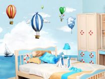 Habitación infantil con papel pintado