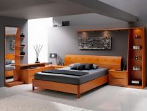 Muebles de madera para un dormitorio de matrimonio